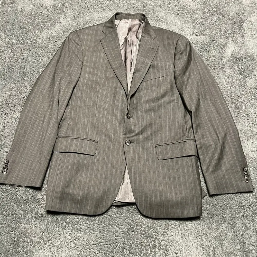 Lanificio T. G. Di Fabio Blazer Mens 40R Italy Wool Suit Sport Coat Striped